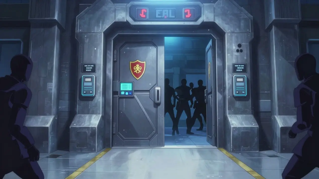 Armored digital gate symbolizing safe and verified online pharmacy access