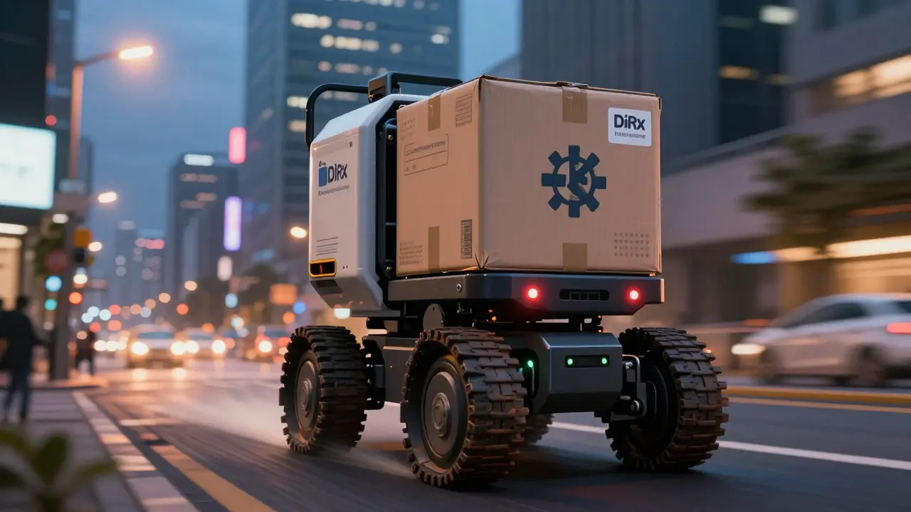 Delivery robot transporting secure medical package