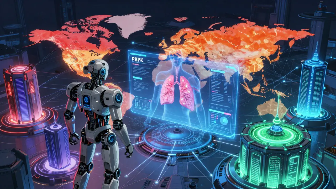 Futuristic visualization of global regulatory networks and drug modeling