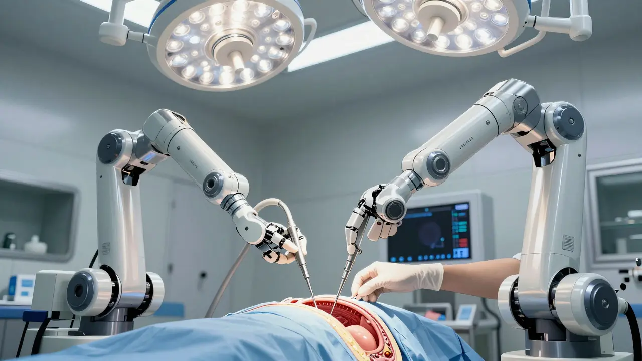 Surgical robots performing precise myotomy on mechanical tissue